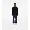 Sudadera con capucha y cremallera de algodón con estampado de cuadros Sudadera con capucha y cremallera de algodón con estampado de cuadros