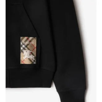 Sudadera con capucha y cremallera de algodón con estampado de cuadros