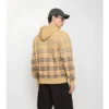 Sudadera con capucha y cremallera de algodón con estampado de cuadros degradado Sudadera con capucha y cremallera de algodón con estampado de cuadros degradado