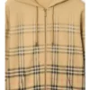 Sudadera con capucha y cremallera de algodón con estampado de cuadros degradado Sudadera con capucha y cremallera de algodón con estampado de cuadros degradado