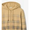 Sudadera con capucha y cremallera de algodón con estampado de cuadros degradado Sudadera con capucha y cremallera de algodón con estampado de cuadros degradado