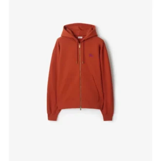 Sudadera con capucha y cremallera de algodón con logotipo gótico