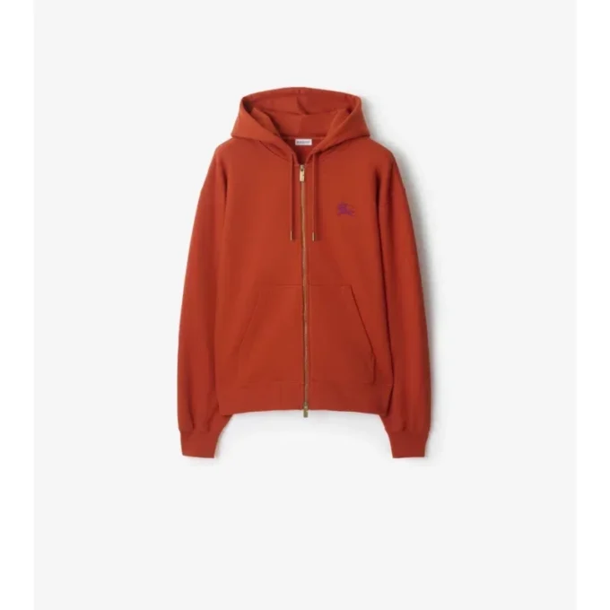 Sudadera con capucha y cremallera de algodón con logotipo gótico Sudadera con capucha y cremallera de algodón con logotipo gótico