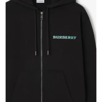 Sudadera con capucha y cremallera de algodón con logotipo Heritage Sudadera con capucha y cremallera de algodón con logotipo Heritage
