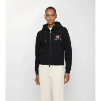 Sudadera con capucha y cremallera de algodón EKD