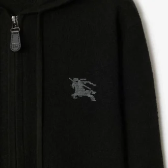 Sudadera con capucha y cremallera de lana Sudadera con capucha y cremallera de lana