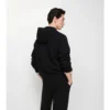 Sudadera con capucha y cremallera de lana