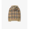 Sudadera con capucha y cremallera de lana a cuadros Sudadera con capucha y cremallera de lana a cuadros