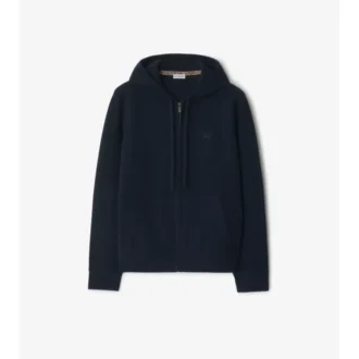 Sudadera con capucha y cremallera de mezcla de cachemira Sudadera con capucha y cremallera de mezcla de cachemira