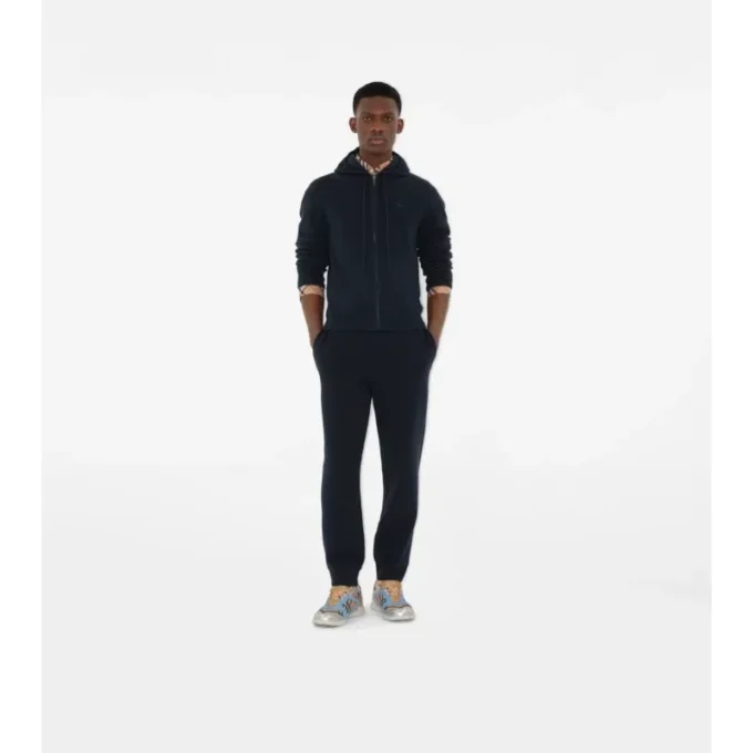 Sudadera con capucha y cremallera de mezcla de cachemira