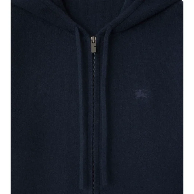 Sudadera con capucha y cremallera de mezcla de cachemira