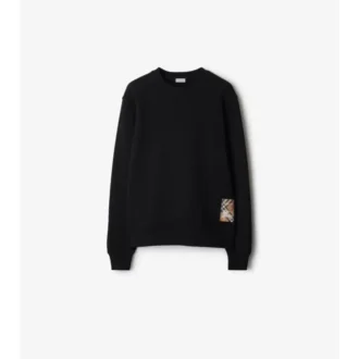 Sudadera de algodón con etiqueta