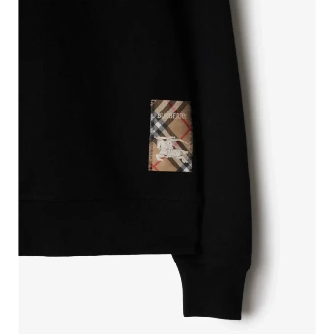 Sudadera de algodón con etiqueta