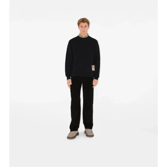 Sudadera de algodón con etiqueta