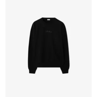 Sudadera de algodón con logo en cursiva Sudadera de algodón con logo en cursiva