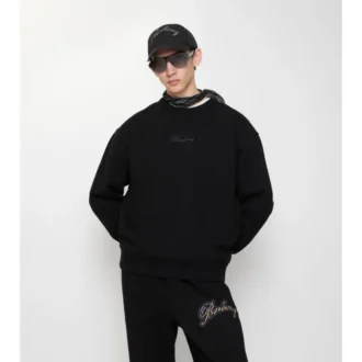 Sudadera de algodón con logo en cursiva Sudadera de algodón con logo en cursiva