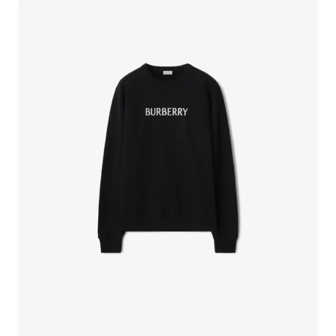 Sudadera de algodón con logotipo Sudadera de algodón con logotipo