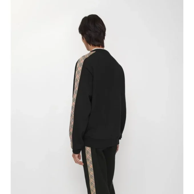 Sudadera de algodón con ribetes a cuadros