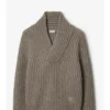 Suéter de lana con cuello chal Suéter de lana con cuello chal