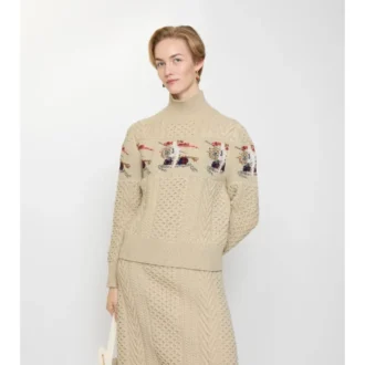 Suéter de lana de punto Aran EKD Suéter de lana de punto Aran EKD