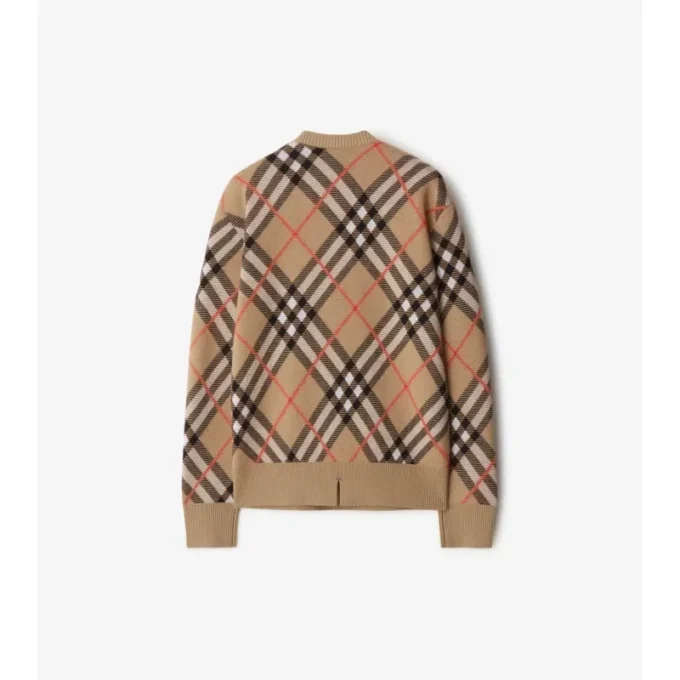 Suéter de mezcla de lana y mohair con estampado de cuadros Suéter de mezcla de lana y mohair con estampado de cuadros