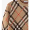 Suéter de mezcla de lana y mohair con estampado de cuadros Suéter de mezcla de lana y mohair con estampado de cuadros