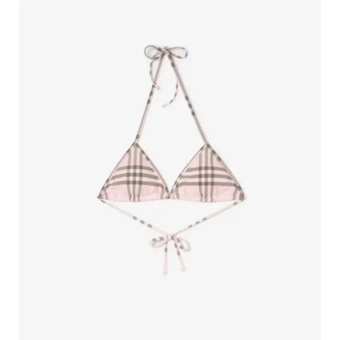 Top de bikini a cuadros Top de bikini a cuadros