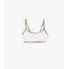 Top de bikini con ribete a cuadros Top de bikini con ribete a cuadros