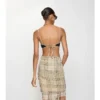 Top de bikini con ribete a cuadros Top de bikini con ribete a cuadros
