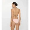 Top de bikini con ribete a cuadros Top de bikini con ribete a cuadros