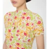 Top floral de mezcla de algodón Top floral de mezcla de algodón