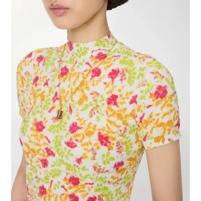 Top floral de mezcla de algodón Top floral de mezcla de algodón