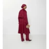 Trench Coat de seda con estampado de cuadros