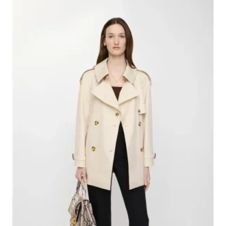 Tropical Gabardine Fitzrovia corta de Gabardine Trench Coat