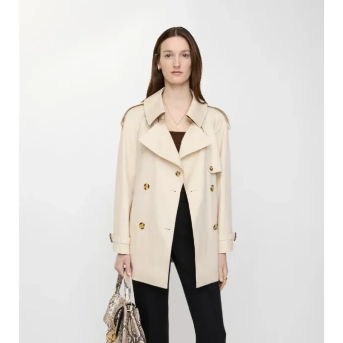 Tropical Gabardine Fitzrovia corta de Gabardine Trench Coat Tropical Gabardine Fitzrovia corta de Gabardine Trench Coat