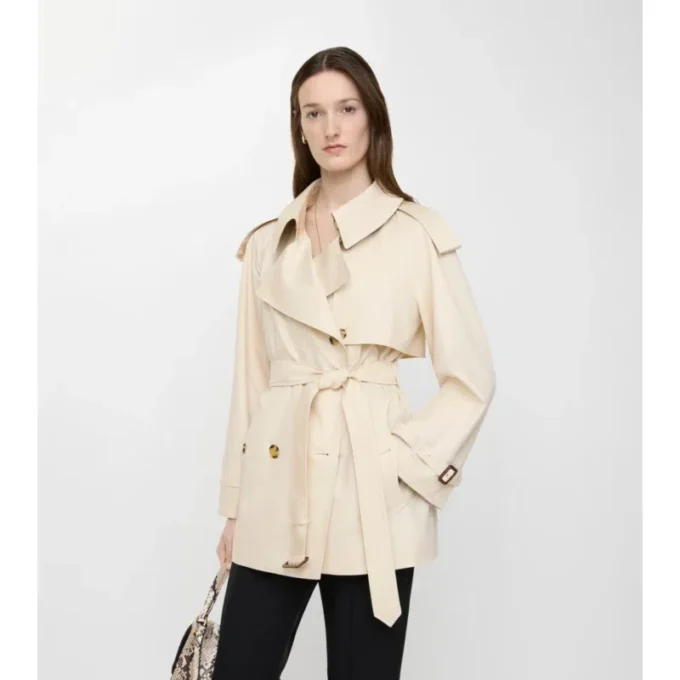 Tropical Gabardine Fitzrovia corta de Gabardine Trench Coat Tropical Gabardine Fitzrovia corta de Gabardine Trench Coat