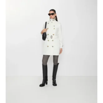 Tropical Gabardine Kensington corta de Gabardine Trench Coat