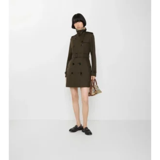 Tropical Gabardine Kensington corta de Gabardine Trench Coat