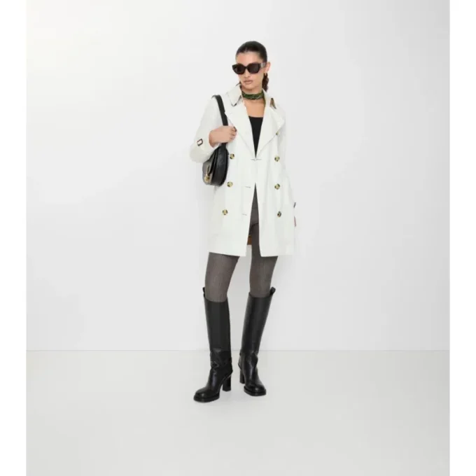 Tropical Gabardine Kensington corta de Gabardine Trench Coat Tropical Gabardine Kensington corta de Gabardine Trench Coat