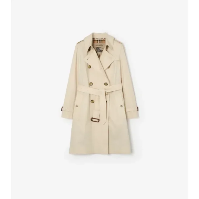 Tropical Gabardine Kensington Trench Coat de gabardina de largo medio