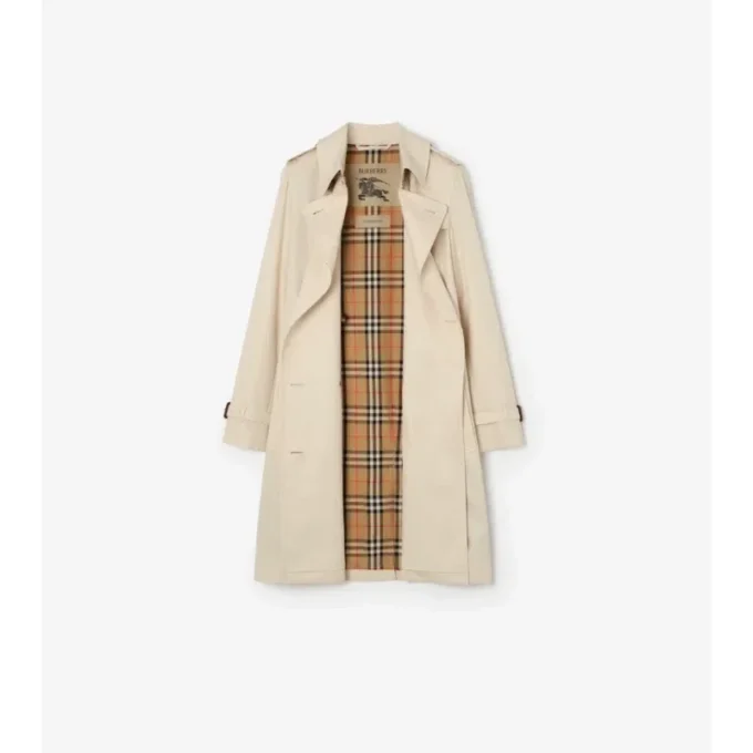Tropical Gabardine Kensington Trench Coat de gabardina de largo medio