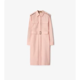 Vestido camisero de popelín de algodón