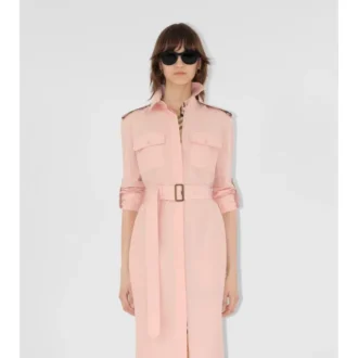 Vestido camisero de popelín de algodón
