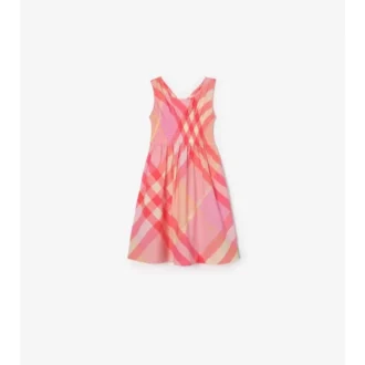 Vestido de algodón con estampado de cuadros