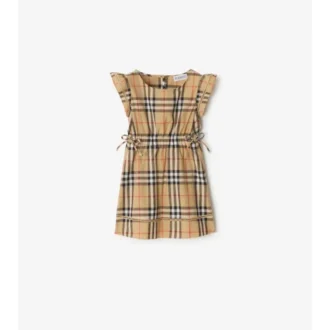 Vestido de algodón con estampado de cuadros