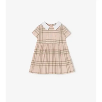 Vestido de algodón con estampado de cuadros