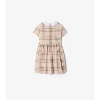 Vestido de algodón con estampado de cuadros
