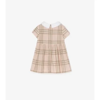 Vestido de algodón con estampado de cuadros