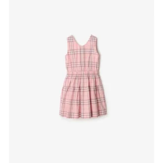 Vestido de algodón con estampado de cuadros