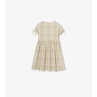 Vestido de algodón con estampado de cuadros